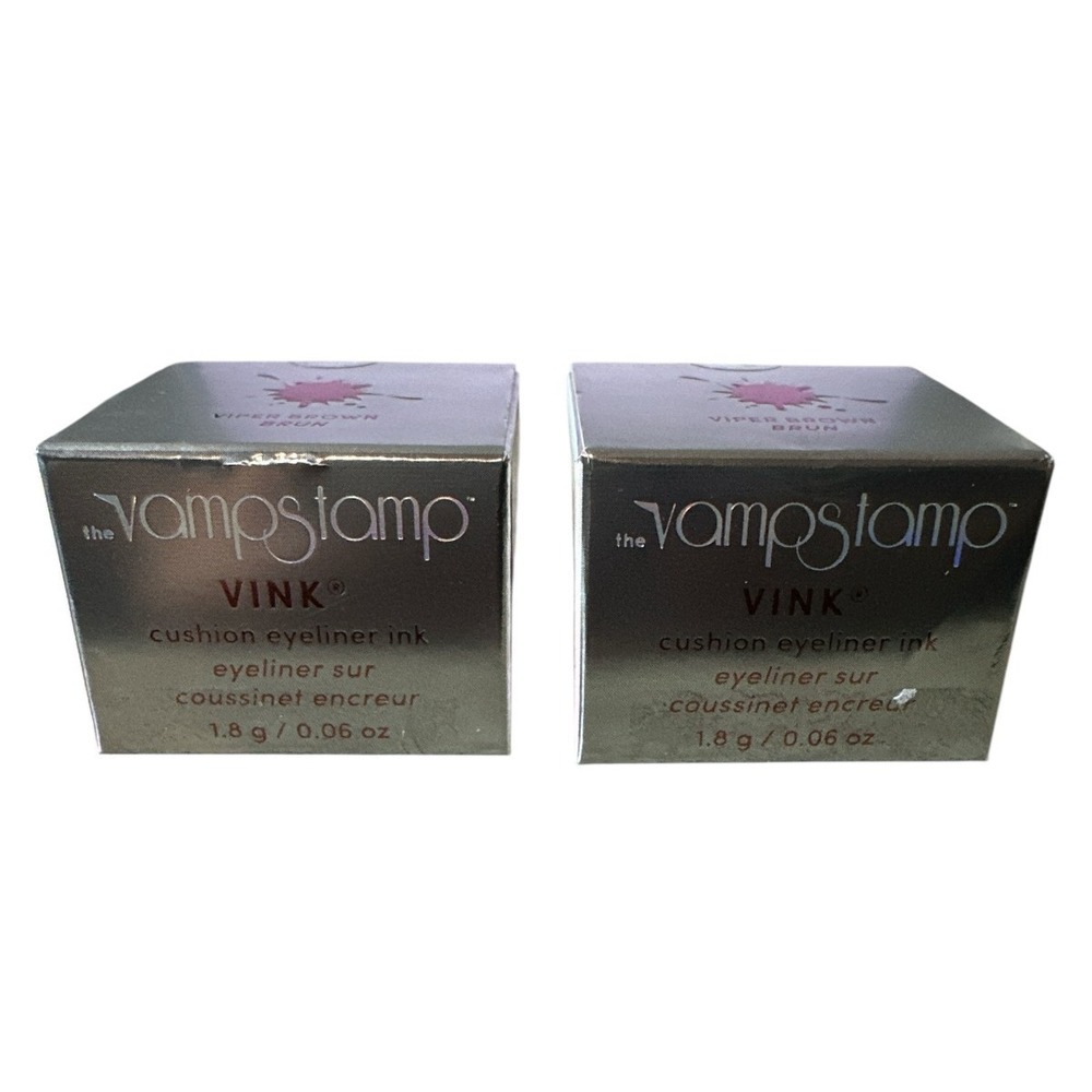 The Vampstamp Vink Cushion Eyeliner Ink x 2 - Viper Brown - 0.06 oz‎ / 1.8 g NEW